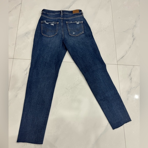 American Eagle Jeans, dark wash. Distressed - Picture 2 of 2